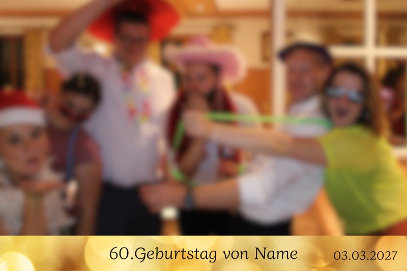 Geburtstag-Layout „Goldene Lichter" als Einzelbild
