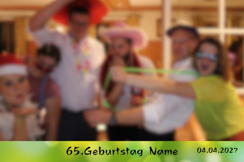 Geburtstag-Layout „Frisches Grüngelb" als Einzelbild