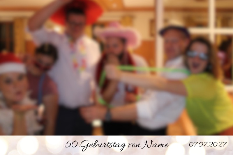 Geburtstag-Layout „Rosé-Bokeh" als Einzelbild