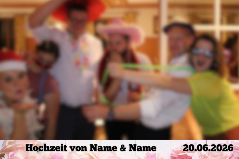 Hochzeit-Layout „Rosen in Creme" als Einzelbild