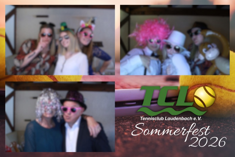 Individuelle Designs-Layout „Sommerfest des Tennisvereins" als Collage