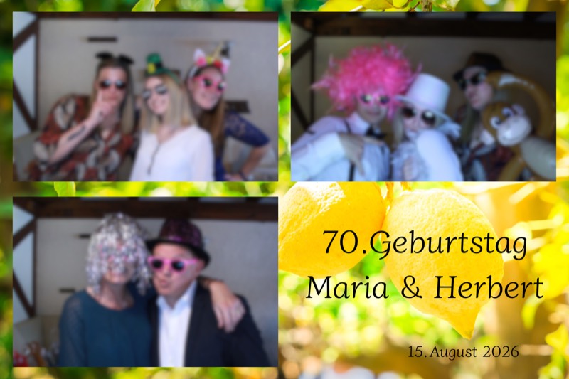 Individuelle Designs-Layout „Runder Geburtstag" als Collage